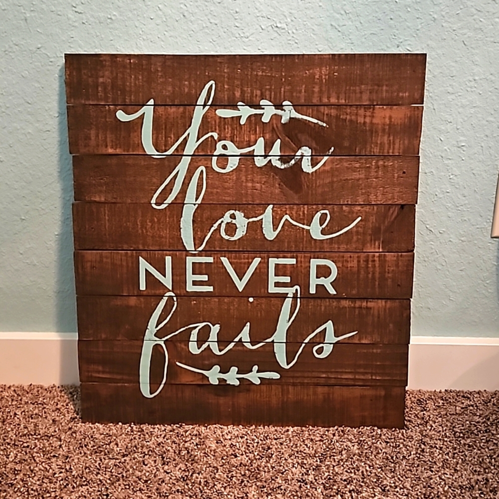 Your Love Never Fails Wall Decor